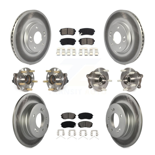 [Avant + Arrière] Kit d'ensemble roulement de roue et moyeu pour 2015-2016 Hyundai Sonata GAS engine avec Manual Parking KBB-112251