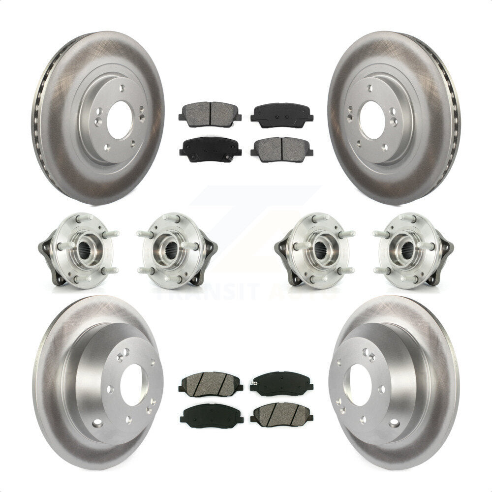 [Avant + Arrière] Kit d'ensemble roulement de roue et moyeu pour 2013-2014 Hyundai Santa Fe AWD avec 3.3L avec ABS Brakes KBB-112283 par Transit Auto
