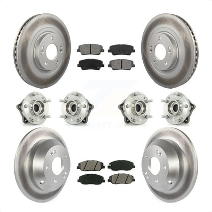 [Avant + Arrière] Kit d'ensemble roulement de roue et moyeu pour 2013-2014 Hyundai Santa Fe AWD avec 3.3L avec ABS Brakes KBB-112283 par Transit Auto