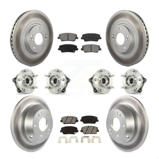 [Avant + Arrière] Kit d'ensemble roulement de roue et moyeu pour 2013-2014 Hyundai Santa Fe Sport AWD avec 2.4L 2.0L KBB-112284 par Transit Auto