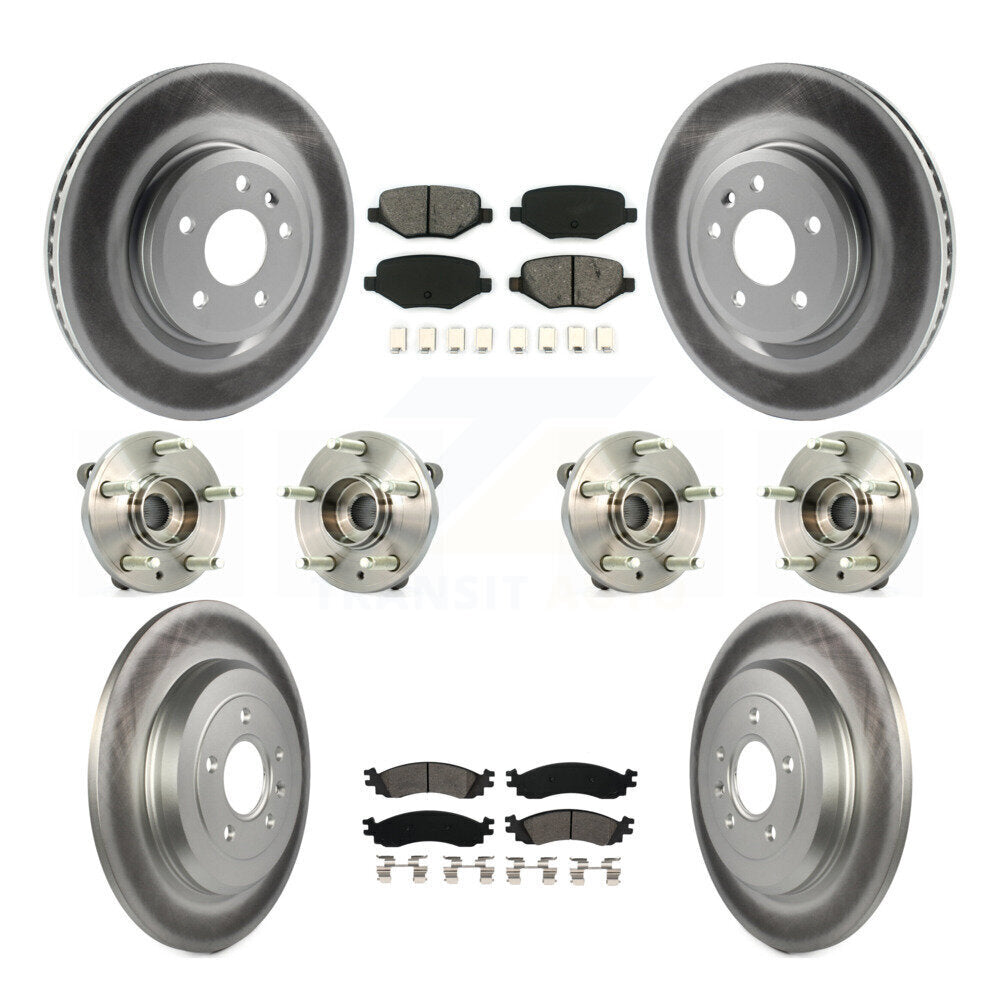 [Avant + Arrière] Kit d'ensemble roulement de roue et moyeu pour 2010-2012 Ford Taurus SHO KBB-112289