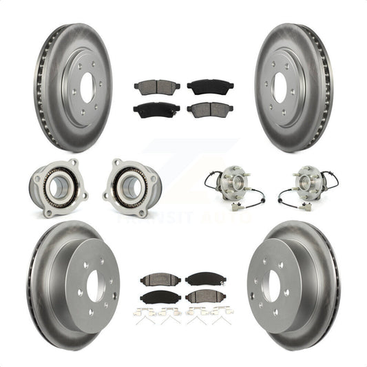 [Avant + Arrière] Kit d'ensemble roulement de roue et moyeu pour Nissan Frontier Suzuki Equator KBB-112316 par Transit Auto