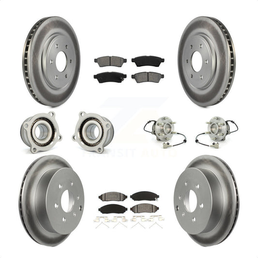 [Avant + Arrière] Kit d'ensemble roulement de roue et moyeu pour Nissan Frontier Xterra Suzuki Equator KBB-112318 par Transit Auto