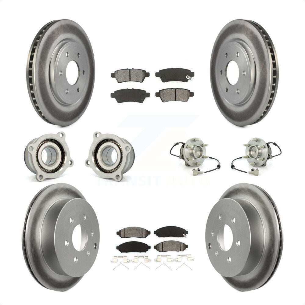 [Avant + Arrière] Kit d'ensemble roulement de roue et moyeu pour 2006-2007 Nissan Xterra RWD avec Automatic transmission KBB-112319 par Transit Auto