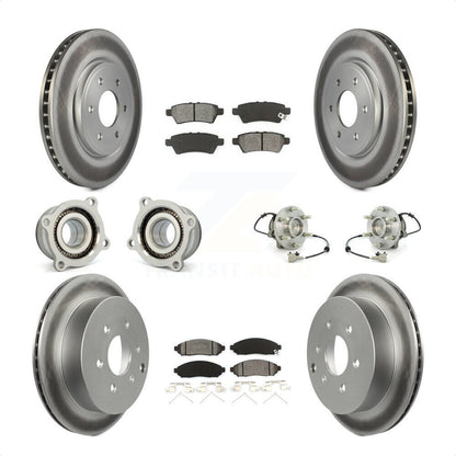 [Avant + Arrière] Kit d'ensemble roulement de roue et moyeu pour 2006-2007 Nissan Xterra RWD avec Automatic transmission KBB-112319 par Transit Auto