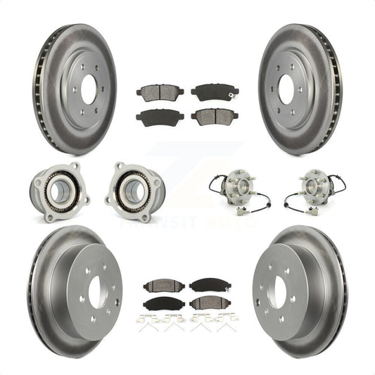 [Avant + Arrière] Kit d'ensemble roulement de roue et moyeu pour 2006-2007 Nissan Xterra RWD avec Automatic transmission KBB-112319 par Transit Auto