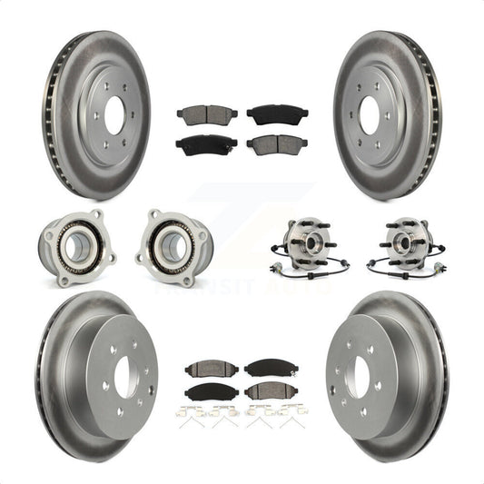 [Avant + Arrière] Kit d'ensemble roulement de roue et moyeu pour Nissan Frontier Xterra Suzuki Equator KBB-112321 par Transit Auto