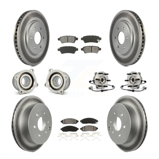 [Avant + Arrière] Kit d'ensemble roulement de roue et moyeu pour 2006-2007 Nissan Xterra 4WD avec Automatic transmission KBB-112322 par Transit Auto