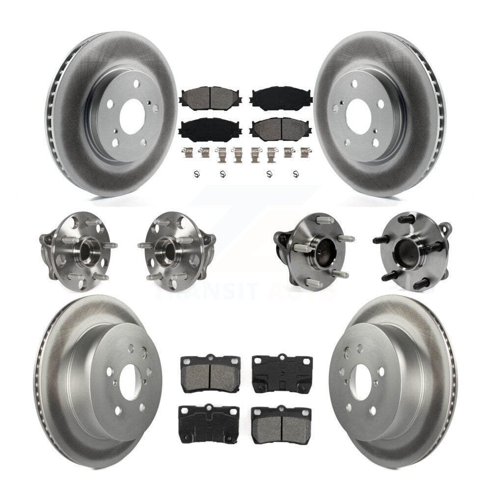 [Avant + Arrière] Kit d'ensemble roulement de roue et moyeu pour 2010-2013 Lexus IS250 C avec RWD Vehicles Built Canadian Market KBB-112323