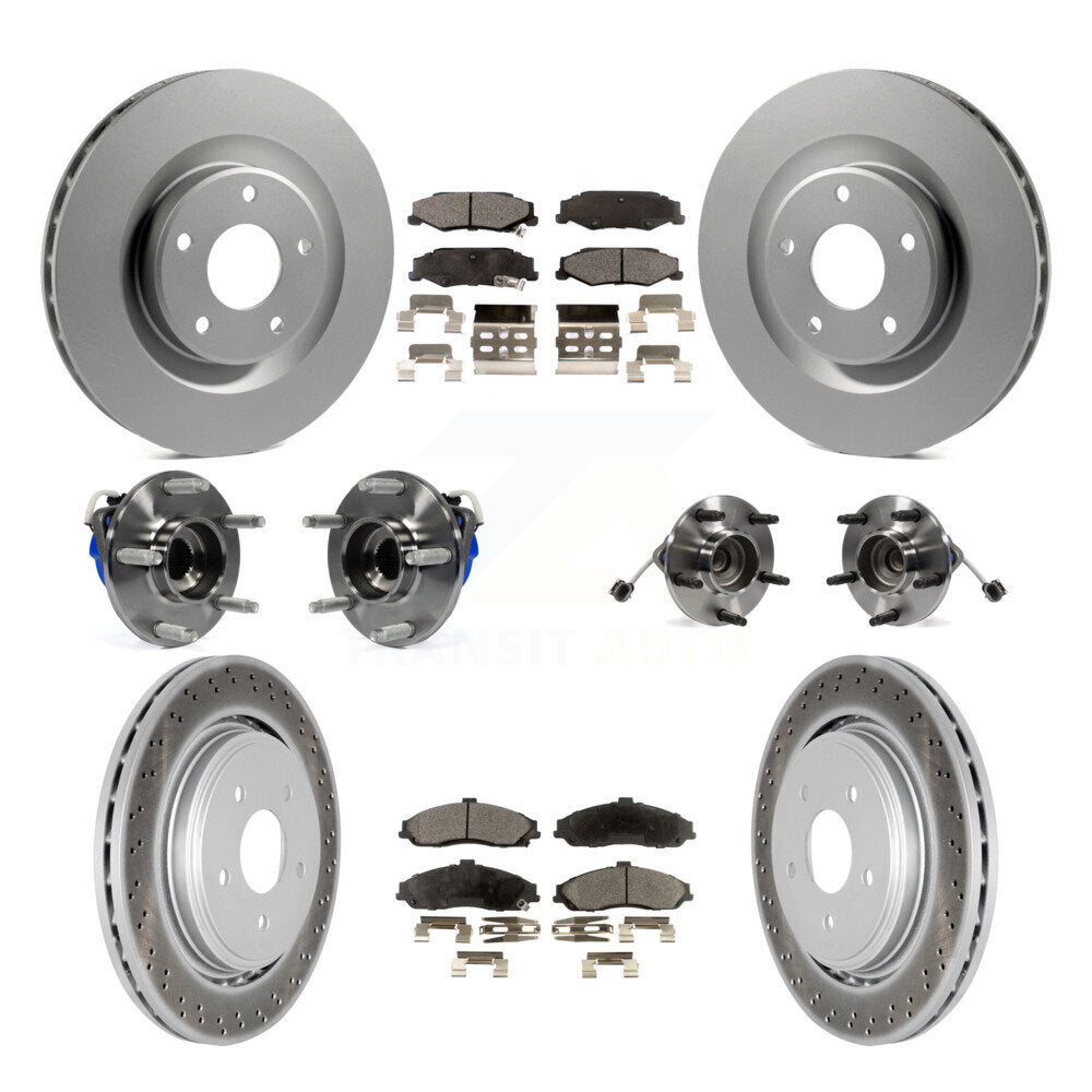 [Avant + Arrière] Kit d'ensemble roulement de roue et moyeu pour 2006-2008 Cadillac XLR Naturally Aspirated avec Heavy Duty Brakes KBB-112537