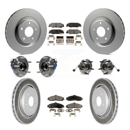 [Avant + Arrière] Kit d'ensemble roulement de roue et moyeu pour 2006-2008 Cadillac XLR Naturally Aspirated avec Heavy Duty Brakes KBB-112537