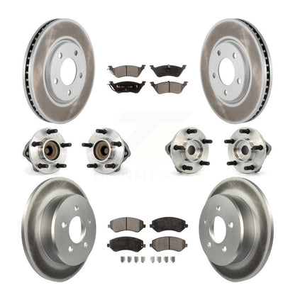 [Avant + Arrière] Kit d'ensemble roulement de roue et moyeu pour 2006 Dodge Grand Caravan Drum rear brakes avec 4-Wheel ABS KBB-112544