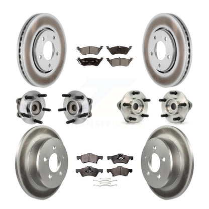 [Avant + Arrière] Kit d'ensemble roulement de roue et moyeu pour 2003-2004 Dodge Caravan Drum rear brakes avec Non-ABS KBB-112547