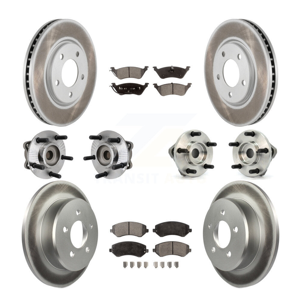 [Avant + Arrière] Kit d'ensemble roulement de roue et moyeu pour 2003 Chrysler Voyager Drum rear brakes avec Non-ABS KBB-112548