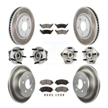[Avant + Arrière] Kit d'ensemble roulement de roue et moyeu pour 2003 Chrysler Voyager Drum rear brakes avec Non-ABS KBB-112548