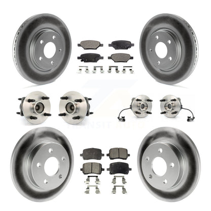 [Avant + Arrière] Kit d'ensemble roulement de roue et moyeu pour 2004-2007 Saturn Ion Supercharged avec 4-Wheel ABS avec 4 Lug Wheels KBB-112568