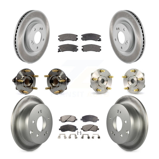 [Avant + Arrière] Kit d'ensemble roulement de roue et moyeu pour 2006 Mitsubishi Eclipse 2.4L To 10 31 05 KBB-112579