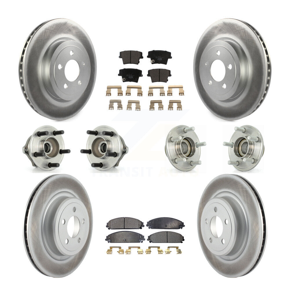 [Avant + Arrière] Kit d'ensemble roulement de roue et moyeu pour 2006-2008 Dodge Charger RWD avec 5.7L 3.5L avec Police Package KBB-112600