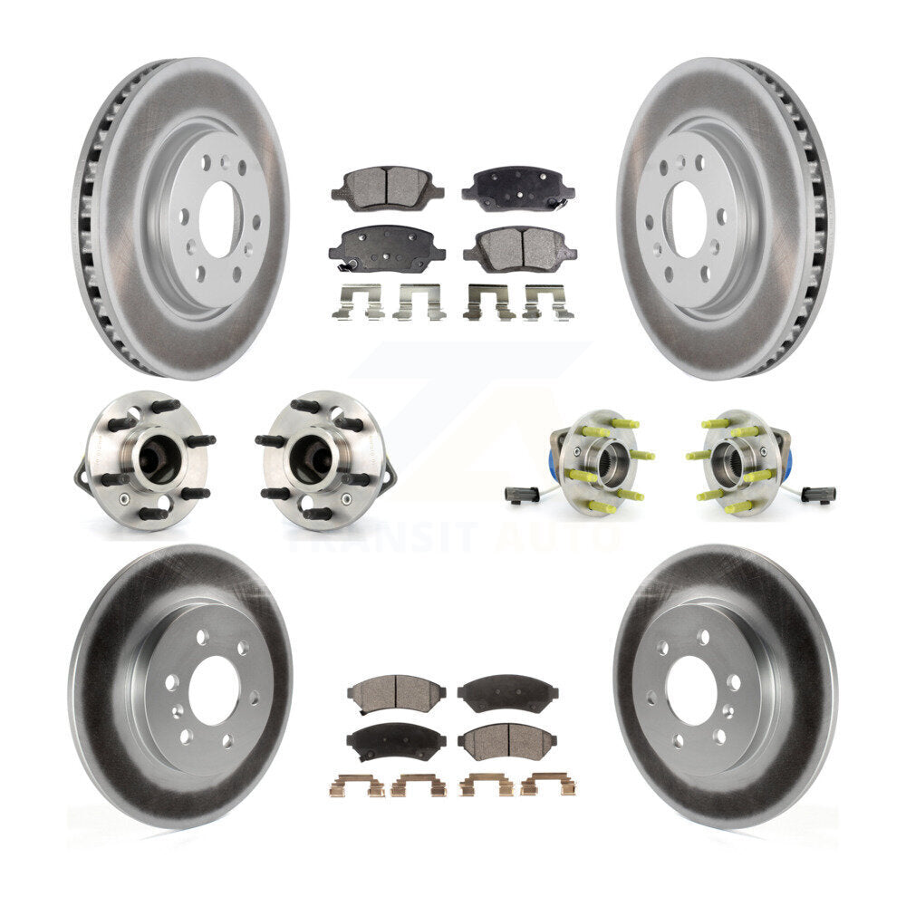 [Avant + Arrière] Kit d'ensemble roulement de roue et moyeu pour Chevrolet Uplander Pontiac Montana Buick Terraza Saturn Relay 4 Hole Rectangular Flange KBB-112612