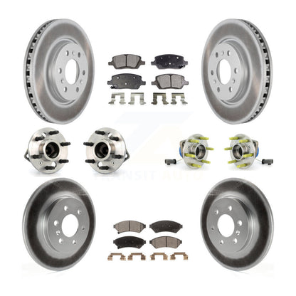 [Avant + Arrière] Kit d'ensemble roulement de roue et moyeu pour Chevrolet Uplander Pontiac Montana Buick Terraza Saturn Relay 4 Hole Rectangular Flange KBB-112612