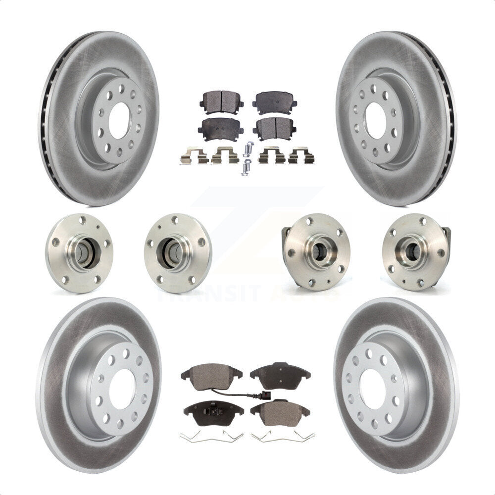 [Avant + Arrière] Kit d'ensemble roulement de roue et moyeu pour 2007-2008 Volkswagen Eos 3 Bolt Mounting Flange KBB-112633 par Transit Auto