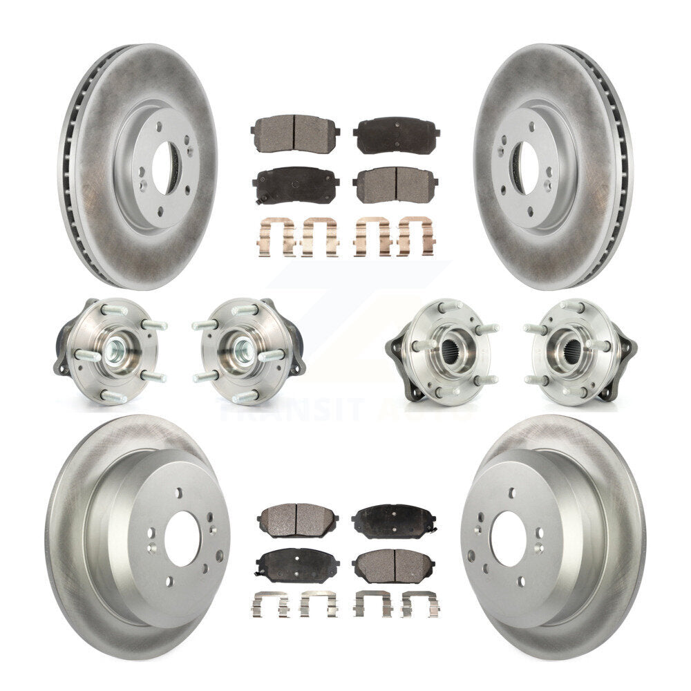 [Avant + Arrière] Kit d'ensemble roulement de roue et moyeu pour 2007-2012 Hyundai Veracruz FWD avec ABS Brakes KBB-112637
