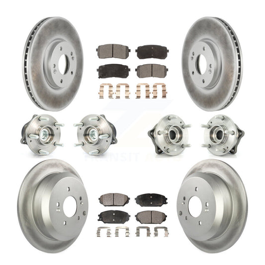 [Avant + Arrière] Kit d'ensemble roulement de roue et moyeu pour 2007-2012 Hyundai Veracruz FWD avec ABS Brakes KBB-112637
