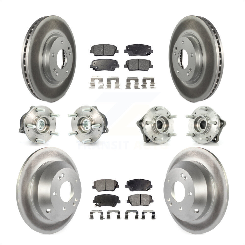 [Avant + Arrière] Kit d'ensemble roulement de roue et moyeu pour Kia Sorento Hyundai Santa Fe avec ABS Brakes FWD KBB-112638 par Transit Auto