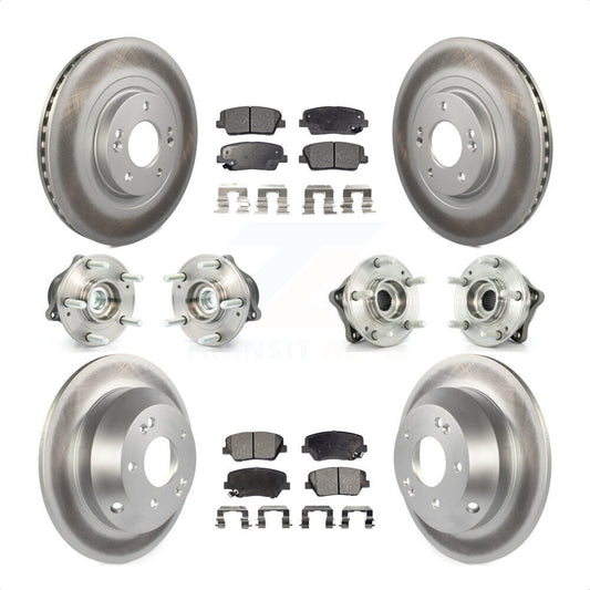 [Avant + Arrière] Kit d'ensemble roulement de roue et moyeu pour 2013-2014 Hyundai Santa Fe Sport FWD avec 2.4L 2.0L KBB-112640 par Transit Auto