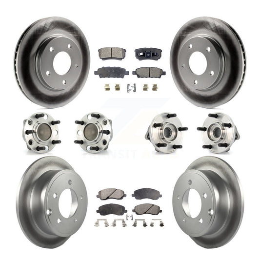 [Avant + Arrière] Kit d'ensemble roulement de roue et moyeu pour 2009 Dodge Caliber SXT avec Drum rear brakes Non-ABS KBB-112645