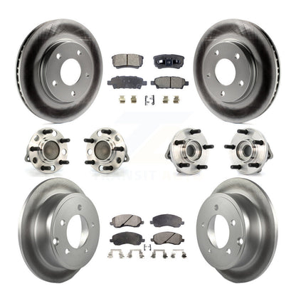 [Avant + Arrière] Kit d'ensemble roulement de roue et moyeu pour 2009 Dodge Caliber SXT avec Drum rear brakes 4-Wheel ABS KBB-112648