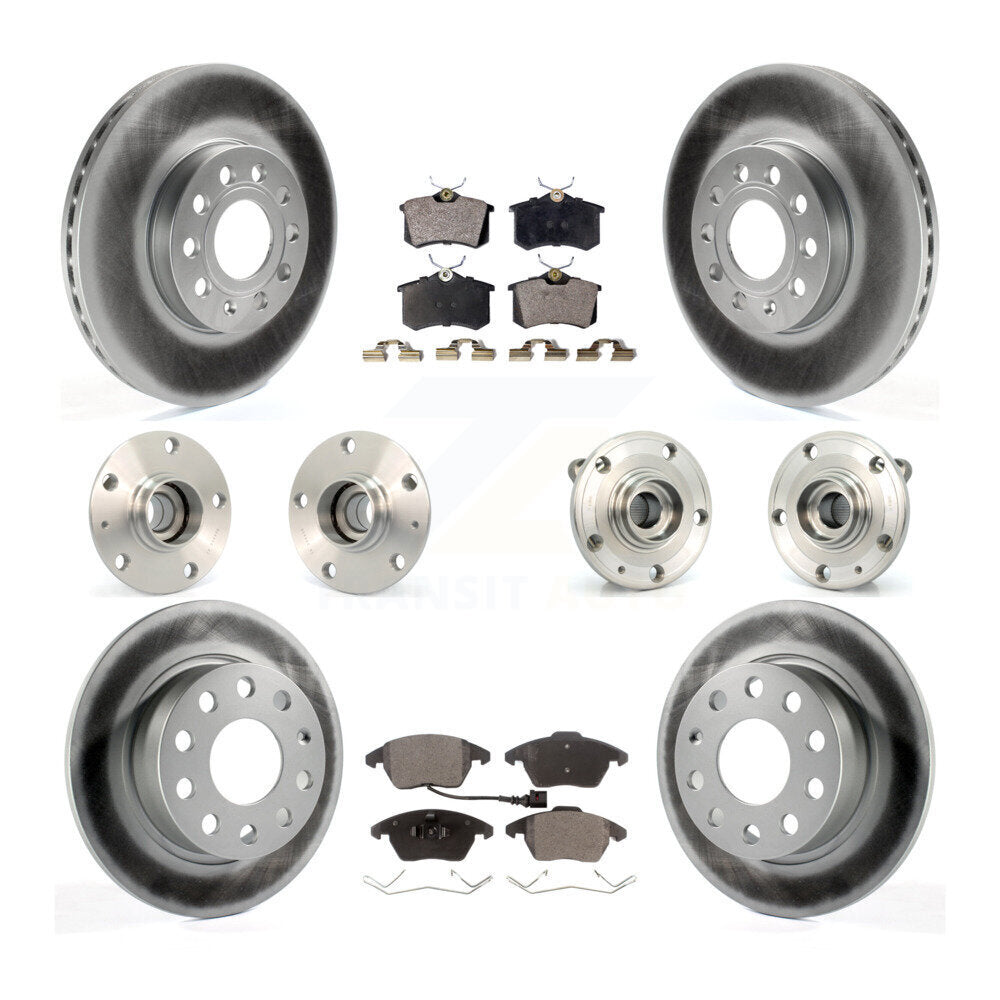 [Avant + Arrière] Kit d'ensemble roulement de roue et moyeu pour 2014 Volkswagen Beetle Base Highline Comfortline avec 2.5L avec 253mm Diameter Rotor KBB-112657