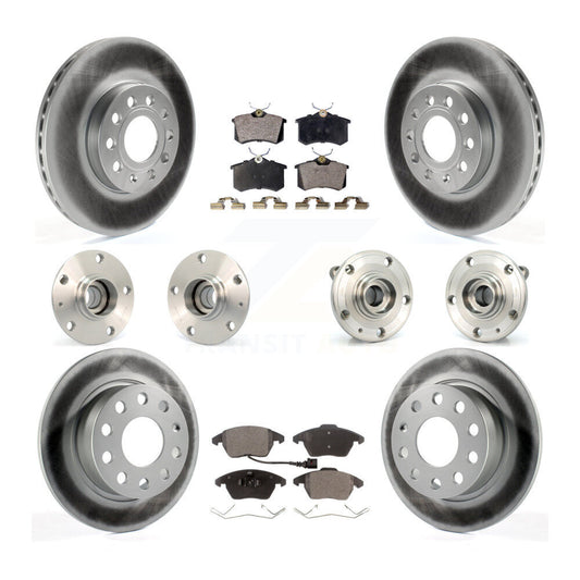 [Avant + Arrière] Kit d'ensemble roulement de roue et moyeu pour 2014 Volkswagen Beetle Base Highline Comfortline avec 2.5L avec 253mm Diameter Rotor KBB-112657