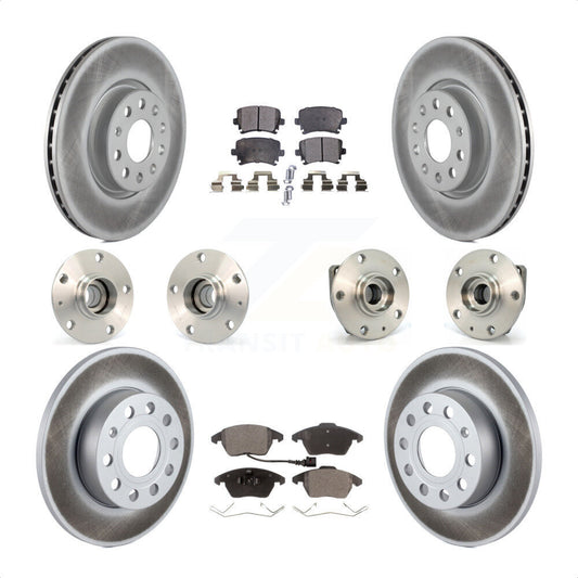[Avant + Arrière] Kit d'ensemble roulement de roue et moyeu pour 2008 Audi A3 FWD From Chassis VIN #8P8057779 KBB-112660 par Transit Auto