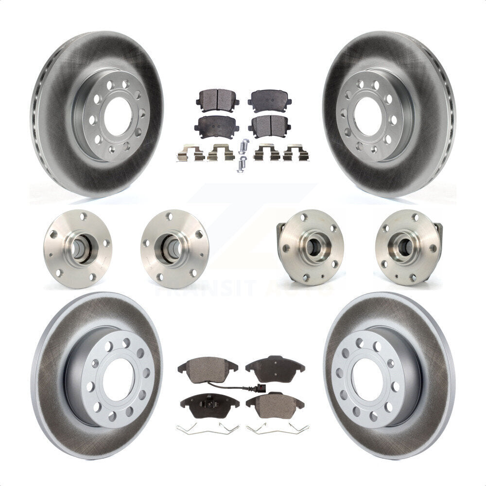 [Avant + Arrière] Kit d'ensemble roulement de roue et moyeu pour 2006-2009 Volkswagen Rabbit 3 Bolt Mounting Flange KBB-112664 par Transit Auto