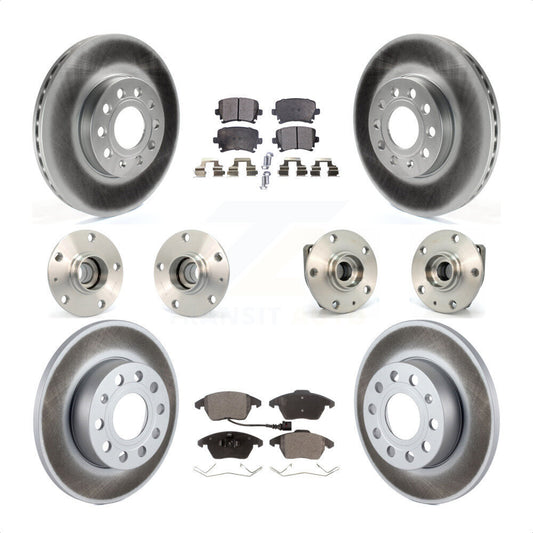 [Avant + Arrière] Kit d'ensemble roulement de roue et moyeu pour 2006-2009 Volkswagen Rabbit 3 Bolt Mounting Flange KBB-112664 par Transit Auto