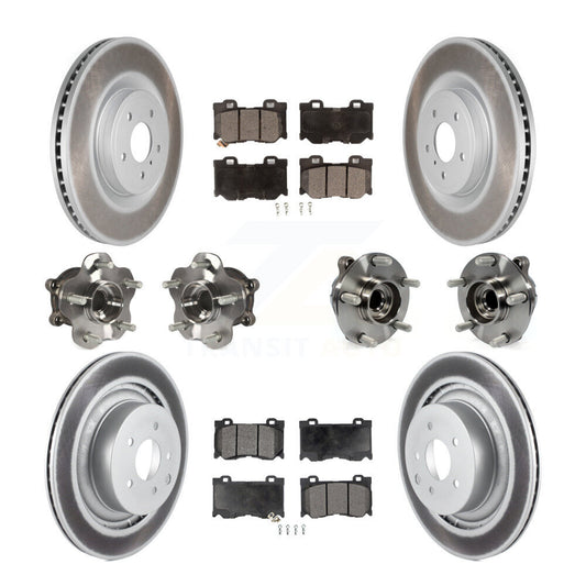 [Avant + Arrière] Kit d'ensemble roulement de roue et moyeu pour INFINITI G37 Nissan 370Z Q60 KBB-112721