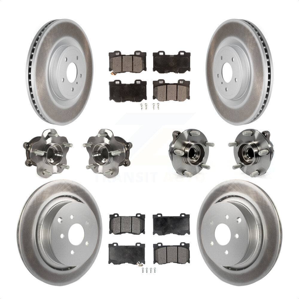 [Avant + Arrière] Kit d'ensemble roulement de roue et moyeu pour INFINITI Q50 M37 Q70 Q70L QX70 M56 KBB-112722 par Transit Auto