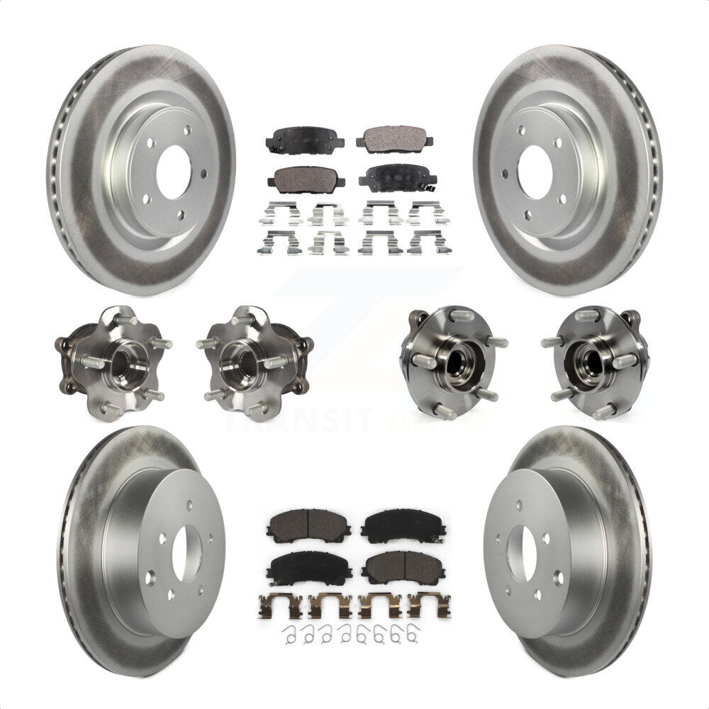 [Avant + Arrière] Kit d'ensemble roulement de roue et moyeu pour INFINITI Q50 Base Premium avec RWD KBB-112723 par Transit Auto