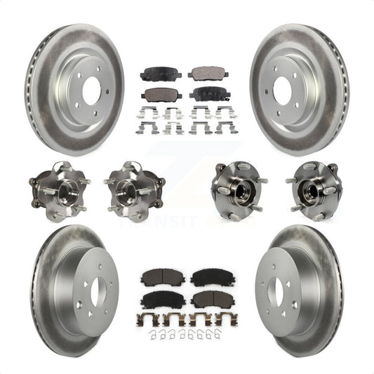 [Avant + Arrière] Kit d'ensemble roulement de roue et moyeu pour INFINITI Q50 Base Premium avec RWD KBB-112723 par Transit Auto