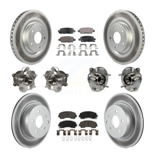 [Avant + Arrière] Kit d'ensemble roulement de roue et moyeu pour 2016-2017 INFINITI QX50 RWD KBB-112724