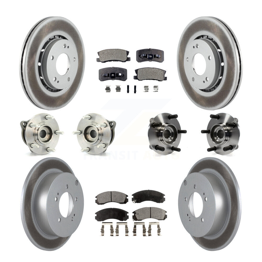 [Avant + Arrière] Kit d'ensemble roulement de roue et moyeu pour 2010-2011 Mitsubishi Lancer Ralliart Sportback avec AWD KBB-112733