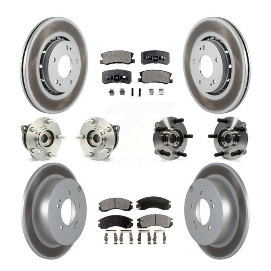 [Avant + Arrière] Kit d'ensemble roulement de roue et moyeu pour 2010-2011 Mitsubishi Lancer Ralliart Sportback avec AWD KBB-112733