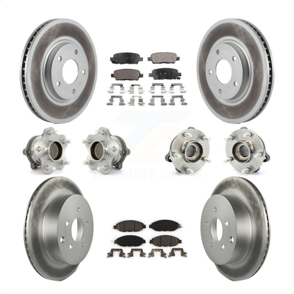[Avant + Arrière] Kit d'ensemble roulement de roue et moyeu pour 2016 Nissan Pathfinder FWD From 11 15 KBB-112737 par Transit Auto