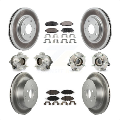 [Avant + Arrière] Kit d'ensemble roulement de roue et moyeu pour 2016 Nissan Pathfinder FWD From 11 15 KBB-112737 par Transit Auto