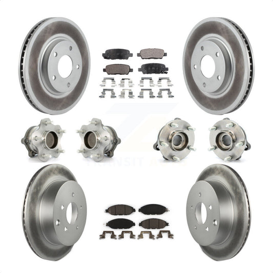 [Avant + Arrière] Kit d'ensemble roulement de roue et moyeu pour 2016 Nissan Pathfinder FWD From 11 15 KBB-112737 par Transit Auto