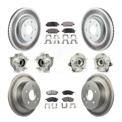 [Avant + Arrière] Kit d'ensemble roulement de roue et moyeu pour 2007 Nissan Altima 2.5L avec Non-ABS KBB-112743 par Transit Auto