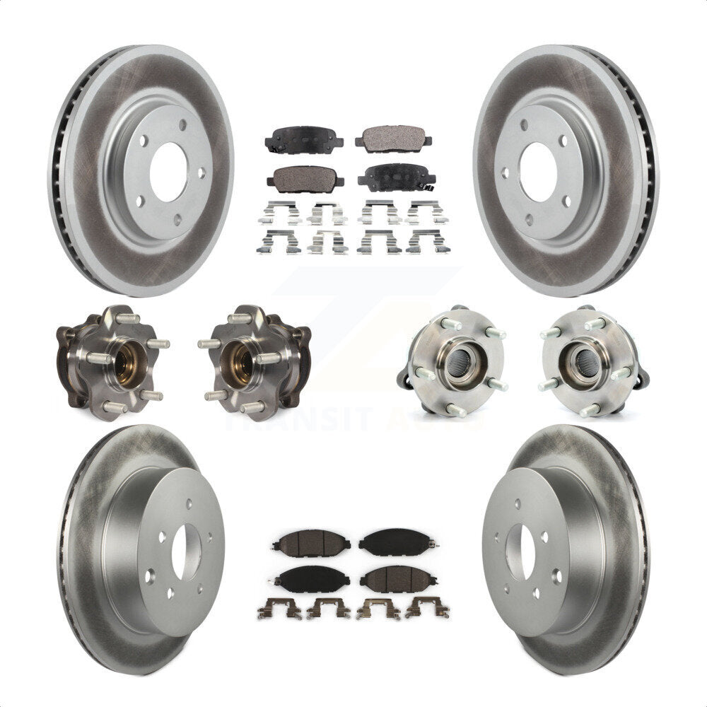 [Avant + Arrière] Kit d'ensemble roulement de roue et moyeu pour 2016 Nissan Pathfinder 4WD From 11 15 KBB-112813 par Transit Auto