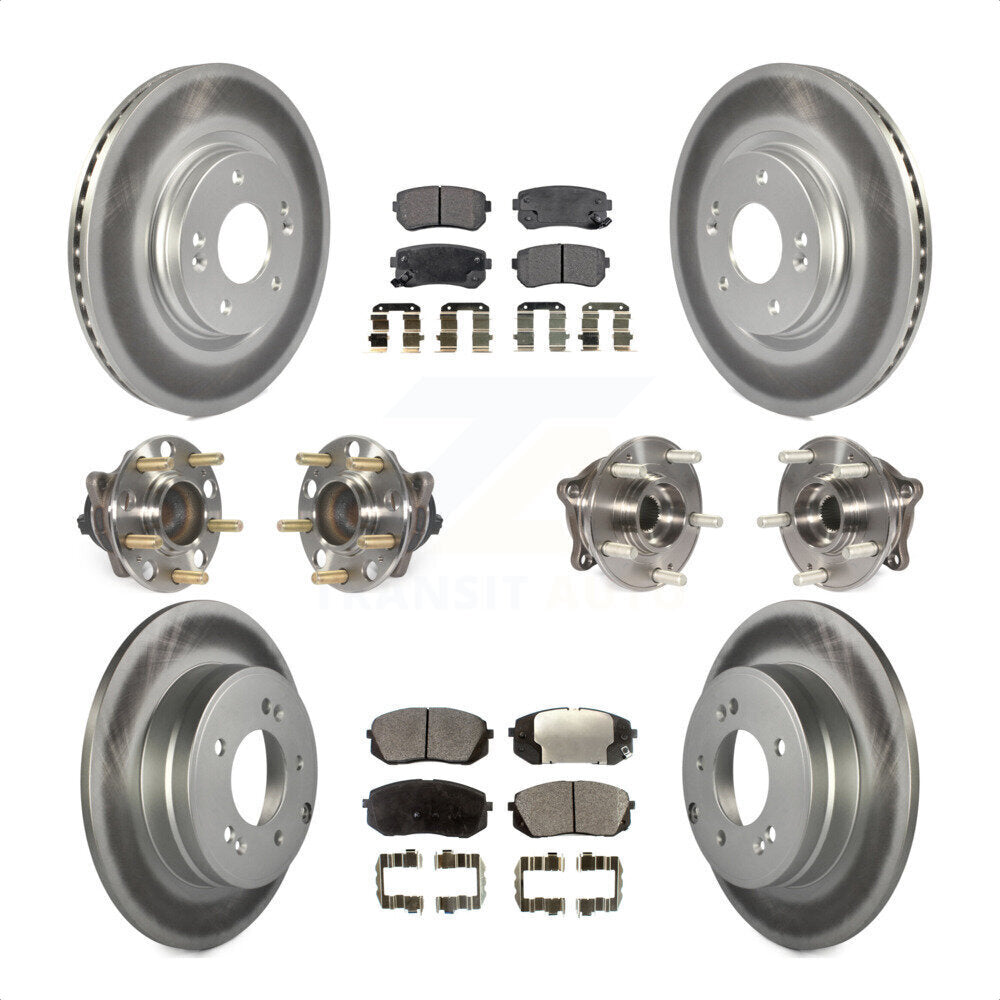[Avant + Arrière] Kit d'ensemble roulement de roue et moyeu pour 2015 Hyundai Sonata GAS engine avec Manual Parking KBB-112825 par Transit Auto