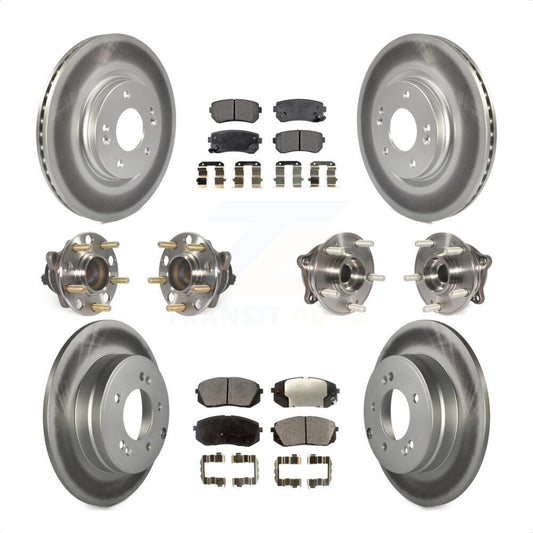 [Avant + Arrière] Kit d'ensemble roulement de roue et moyeu pour 2015 Hyundai Sonata GAS engine avec Manual Parking KBB-112825 par Transit Auto